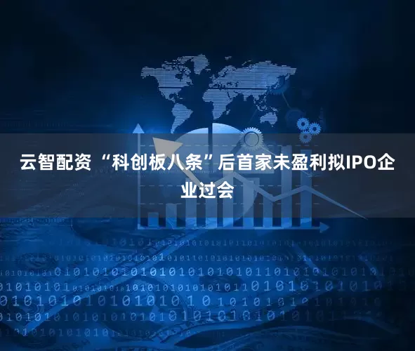 云智配资 “科创板八条”后首家未盈利拟IPO企业过会